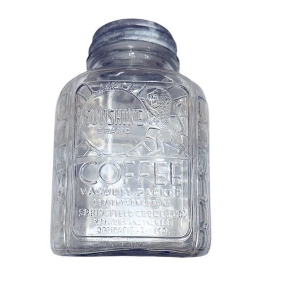 Vintage Sunshine Glass Coffee Jar - Picture 1 of 5